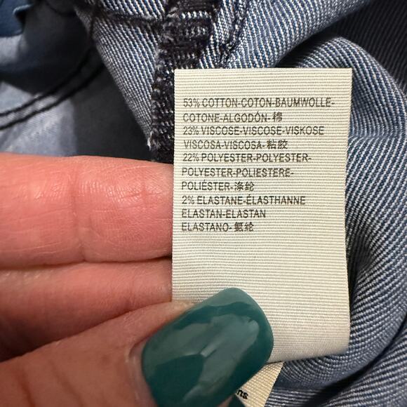 Women's We The Free Free People Paisley Print Medium Wash Flare Jeans Size 25 - Picture 6 of 10